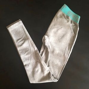 Gymshark Flex Leggings XS Gray Teal